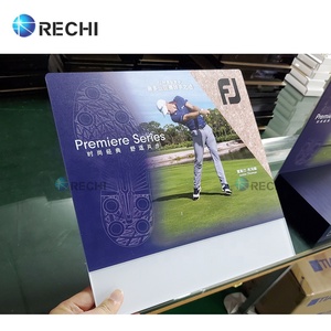 RECHI montate a parete in acrilico scarpe <span class=keywords><strong>di</strong></span> lusso Retail POS espositore con HD UV stampa segnaletica per le scarpe da Golf organizzatore espositore - Product Image 5
