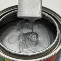 Peinture automobile argentée à haute teneur en métal 1K à paillettes grossières, revêtement liquide résistant aux intempéries, spray de rénovation brillant 1L 4L 20L 200L