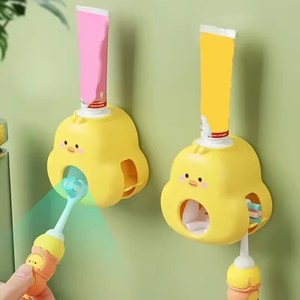 <span class=keywords><strong>Dispensador</strong></span> de pasta de dientes con soporte para cepillo de dientes, pato automático montado en la pared, Hogar, baño, <span class=keywords><strong>crema</strong></span> de manos <span class=keywords><strong>Dental</strong></span>, regalo de cuidado Personal - Product Image 1