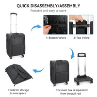 BSCI Sac de voyage Spinner personnalisé avec 4 roues Trousse de maquillage souple à roulettes Trousse de maquillage à roulettes