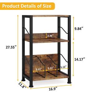Soporte de tocadiscos marrón para sala de estar, dormitorio, mesa de tocadiscos con almacenamiento, almacenamiento de <span class=keywords><strong>discos</strong></span> de <span class=keywords><strong>vinilo</strong></span>-Personalización de <span class=keywords><strong>Amazon</strong></span> - Product Image 3