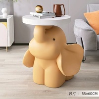 New Light Luxe Éléphant Grand Salon Ornements de Sol Canapé Table Basse Plateau de Chevet