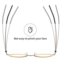 Gafas de Miopía con Armazón de Titanio Ultraligero de la Serie Designer, Tamaño Pequeño, Estilo Retro, con Lentes Anti-Luz Azul