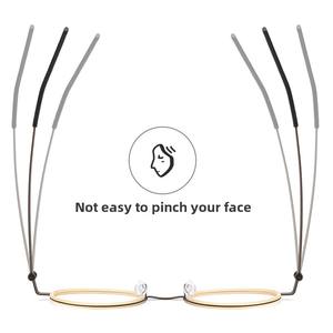 デザイナーシリーズ 超軽量チタンシート 近視メガネフレーム 小型 レトロ光学眼鏡 ブルーライトカットレンズ付き - Product Image 4