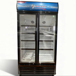 Vitrine verticale commerciale à double porte en verre 553L pour refroidisseur de <span class=keywords><strong>vin</strong></span> de boisson de supermarché refroidissement direct avec affichage numérique - Product Image 2