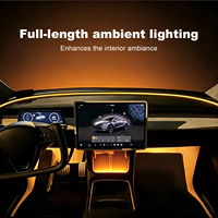 Kit d'éclairage ambiant RGB pour Tesla Model 3 Highland Model Y Juniper, éclairage LED pour console centrale, espace pour les pieds, dossier de siège, accessoires