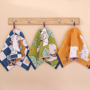 Gauze Children's Towel Jacquard Printed Cartoon Bear/Astronaut/Panda <strong>Face</strong> <strong>Washing</strong> Hand Towel Baby Household Small Hanging - Product Image 2