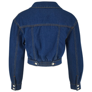 Kardigan Denim Pendek Berkualitas Tinggi, Trendy, Kancing Elastis, Lengan Panjang, Kerah Lipat - Product Image 5