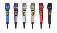 Microphone dynamique sans fil portable UHF double canal avec suppression du bruit et design léger pour utilisation en conférence et sur scène - DAYMIC
