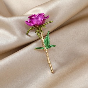 Moda esmalte flor broche mulheres casaco Rose Pin acessórios - Product Image 4