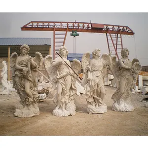 Statue en marbre, Sculptures de jardin de Style grec, pied libre, pour filles
