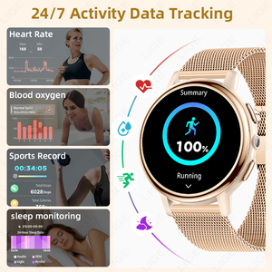 Montre connectée LIGE BWAK88 (2 bracelets) avec lampe torche pour femmes, répondre aux appels, tracker <span class=keywords><strong>de</strong></span> fitness, fréquence cardiaque, montre connectée pour femmes Android IOS - Product Image 4