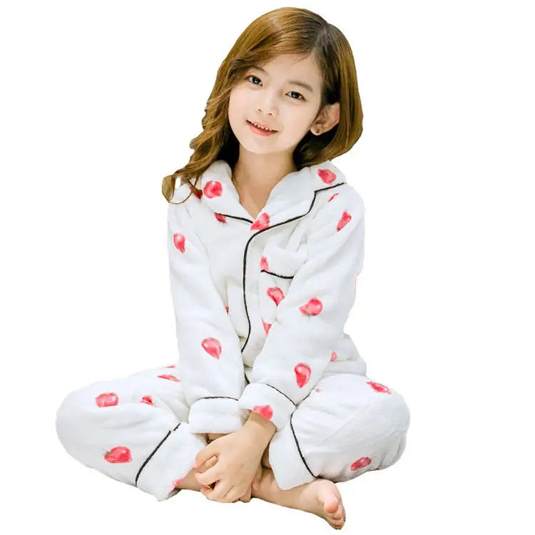 Зимняя одежда для мальчиков и девочек, оптовая продажа, фланелевые детские пижамы