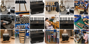 Acordeón de Botones de 8 Bajos y 22 Teclas, Sistema B, para Estudiantes y Profesionales, Ideal para Entrenamiento de Principiantes y Presentaciones en Vivo - Product Image 4