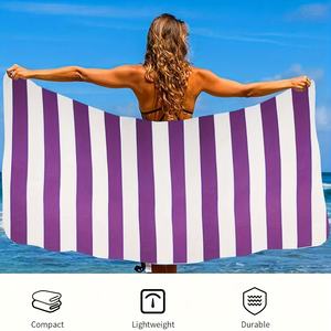 לייבוש מהיר ללא שיכוך אופקי מגבת חוף, מגבת קמפינג, מגבת, פוליאסטר ניילון רכה וסופטת - Product Image 5