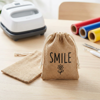 Pochette de rangement en toile de jute recyclable avec cordon de serrage pour cadeaux de mariage, emballage cadeau, rangement de bijoux et de chaussures, et promotion