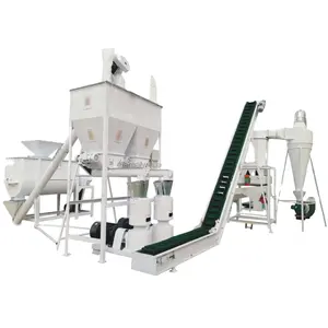 CE approve animal poultry feed processing machine chicken cattle feed pellet production line Corn grain milling pellet machine