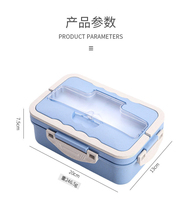 Boîte à lunch étanche, portable, sans BPA, avec système de verrouillage à 3 côtés, pour le bureau, l'école, les repas des enfants, préparation des repas, récipient alimentaire en plastique durable