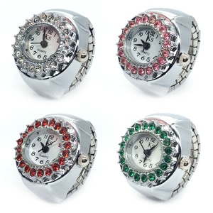 Reloj de Anillo Premium Chapado en Oro con Diamantes, Acero Inoxidable, Resistente al Agua, Mini Reloj de Cuarzo <span class=keywords><strong>para</strong></span> Mujer - Product Image 2