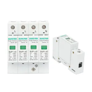 1P/2P/3P/4P AC SPD wall mount top rated surge protector against lightning