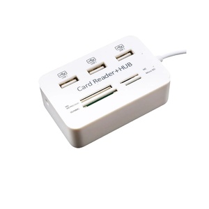 SD TF Mini SD Card M2 MS Card <strong>Reader</strong> Multi-function All in One Card <strong>Reader</strong> 3 Ports USB2.0 Hub USB Splitter for Laptop Desktop - Product Image 1