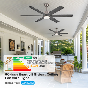 <span class=keywords><strong>Ventilador</strong></span> de <span class=keywords><strong>Techo</strong></span> Rústico de Madera de 60 Pulgadas con Luz, 6 Aspas, Motor BLDC DC, Control Remoto, 5CCT, LED Regulable, <span class=keywords><strong>Ventilador</strong></span> de Refrigeración por Aire - Product Image 6