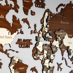 <span class=keywords><strong>Carte</strong></span> du monde en bois 3D sur mesure, <span class=keywords><strong>carte</strong></span> murale en bois, cadeau de déménagement, <span class=keywords><strong>carte</strong></span> de voyage en bois - Product Image 2
