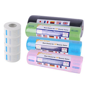 공장 도매 일회용 목 롤 종이 여러 가지 빛깔의 목 보호 주름 방수 목 스트립 종이 이발사 - Product Image 1