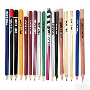 Crayons HB en bois noir de haute qualité avec gomme, personnalisables avec logo OEM, pour cadeaux promotionnels - Product Image 1
