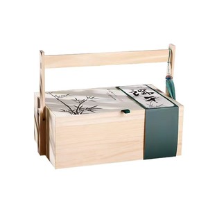 Factory specializing in custom-made new creative Dragon Boat Festival rice dumpling gift <b>boxes</b>, single-layer wooden carrying - Product Image 5