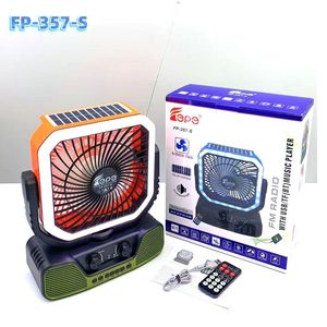 <span class=keywords><strong>Radio</strong></span> d'urgence multifonctionnelle FP-357-S à énergie <span class=keywords><strong>solaire</strong></span> avec ventilateur, haut-parleur Bluetooth sans fil, sortie 5V 1A, lanterne LED avec minuterie et télécommande - Product Image 5