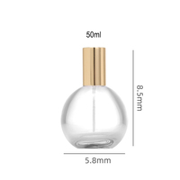 Design Fantaisie Boule Ronde Clair À Sertir Vide Unique Cologne 30ml 50ml 80ml Parfum Vaporisateur Bouteille En Verre Avec Bouchon En Bois