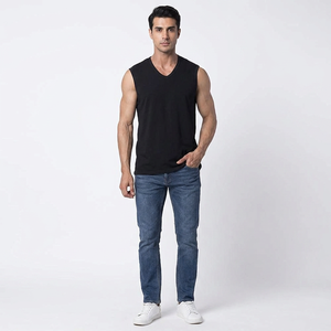 Direct Factory Sale Men's Microfiber Tank <b>Tops</b> High Quantity <b>Low</b> Price Casual Sleeveless Cotton Vest Custom Printed Plus Size - Product Image 1