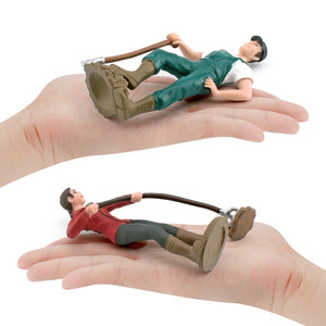 Lelewu simulation travailleur poupée modèle <span class=keywords><strong>ferme</strong></span> ranch scène sable table paysage pelle merde agriculteur femme décoration - Product Image 5