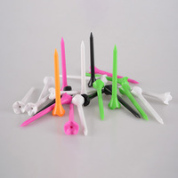 Boîte à cigarettes en plastique à 4 branches avec logo personnalisé, couleur personnalisée, tees de golf 70 mm 83 mm, tees d'entraînement pour terrain de pratique