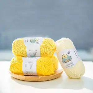 Yarncrafts Anti-pilling Natural Milk Cotton Acrylic Soft Blended Hand Knitting Yarn
