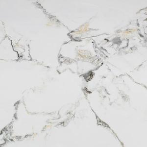White <b>Marble</b> Sintered Stone <b>Table</b> <b>Top</b> with Gold Aluminum Edge | Luxury Commercial Tabletop Wholesale - Product Image 4