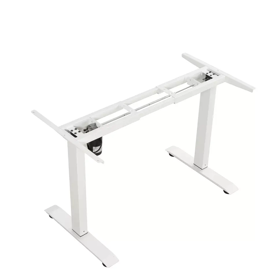 Table de bureau ergonomique électrique à moteur unique, cadre réglable en hauteur, support de levage, table de bureau ergonomique