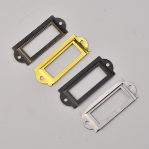 Antique Iron Label <b>Frame</b> Rectangular Handle For Jewelry Box Storage Decorative Drawer Gift Box <b>Frame</b> Silver Bronze Yellow - Product Image 3