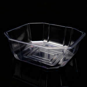 Barquette octogonale transparente jetable en PET pour la vente en gros, idéale pour les plats à emporter, les salades, les biscuits, les fruits, les sushis, pour les bureaux, les cafés, les pique-niques et les marchés. - Product Image 2