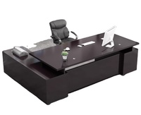 Moderna scrivania in legno a forma di L mobili di lusso Executive Office funziona a gestire tavolo scrivania ad angolo scrivanie da ufficio