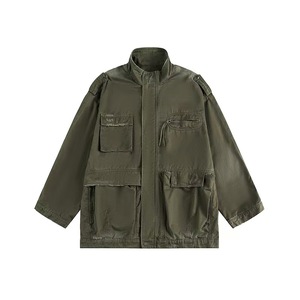 <span class=keywords><strong>Veste</strong></span> cargo Y2K Gorpcore vintage délavée en polaire épaisse à col montant, <span class=keywords><strong>veste</strong></span> décontractée multi-poches, <span class=keywords><strong>veste</strong></span> utilitaire délavée - Product Image 1