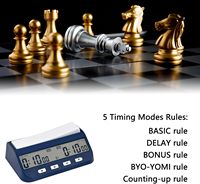 Minuteur d'échecs numérique 5-en-1 multifonction portable professionnel pour compétition, étanche, grand format