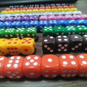 Deskjoy D6 con xúc xắc màu đen đặt 16mm góc tròn vuông Acrylic nhà sản xuất - Product Image 1