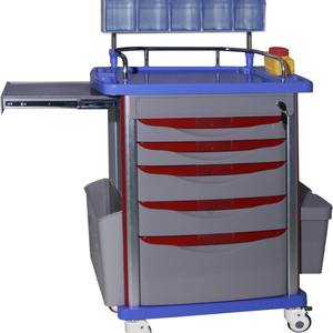 Chariot d'Infirmière d'Ambulance Multifonctionnel en ABS, Chariot d'Hôpital pour le Changement de Pansement, Chirurgie d'Urgence, Soins d'Anesthésie - Product Image 3