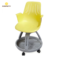 Chaise d'étude pivotante en plastique moderne et personnalisable pour étudiants, mobilier universitaire, chaise mobile pour salle de formation