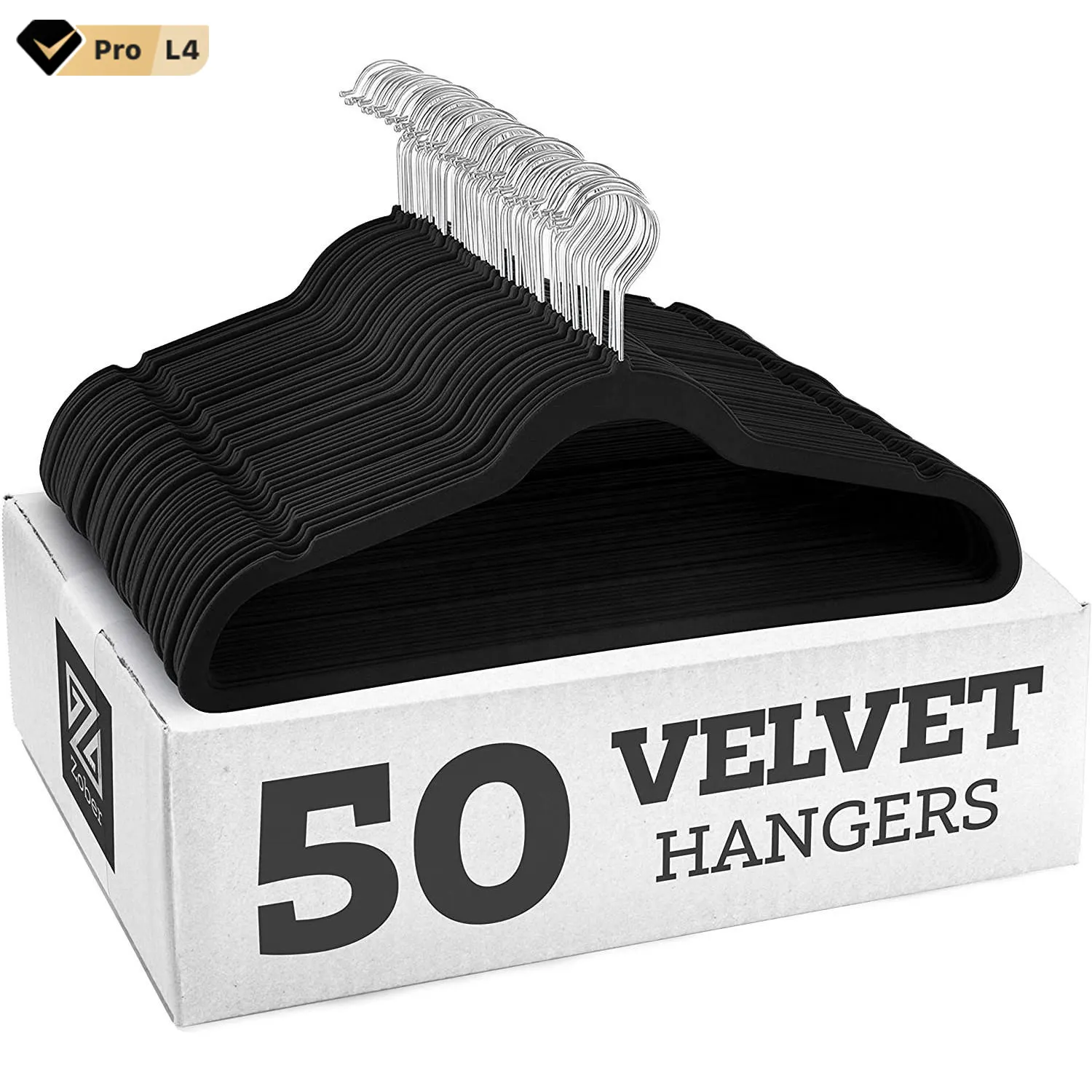 Wholesale Premium 50 Pack Black Nonslip Laundry Velvet Clothes Hangers Colorful Customizable New Materials Low Price Hangers