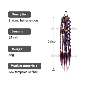 Extensiones de Cabello Sintético al por Mayor, <span class=keywords><strong>Trenzas</strong></span> de Rastas, Extensiones de Cabello Preestiradas, Cabello Africano para Trenzar a Crochet para Mujer - Product Image 3