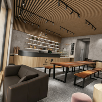 Comptoir de bar à café en bois courbé, style luxe léger, éclairage LED, écologique, haute qualité, pour cafés commerciaux et espaces de vente au détail