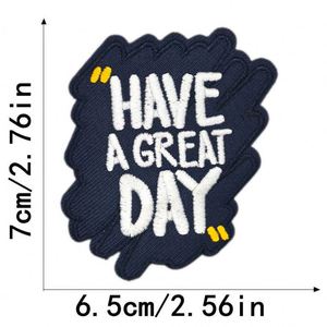 Patchs brodés à repasser avec citations positives et phrases « Have a Great Day » - Product Image 3